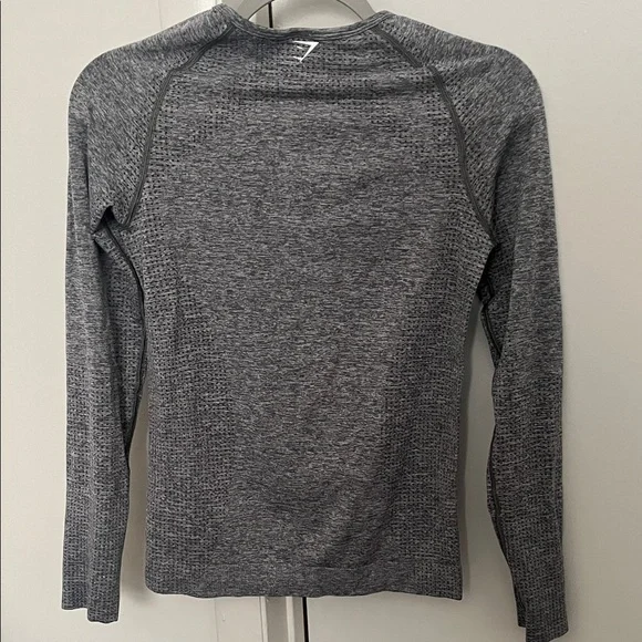 Gray Long Sleeve Gymshark Workout Top - Picture 3 of 4